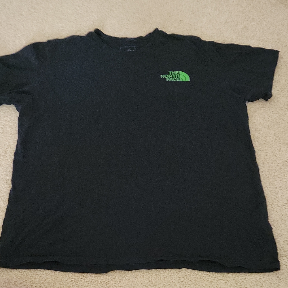 The North Face Black and Green Short Sleeve Tee